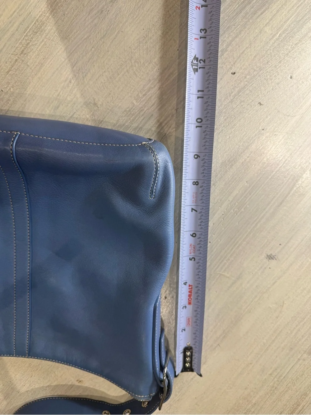 Vintage Y2K Coach Dusty Blue Legacy Leather Crossbody Hobo Bag